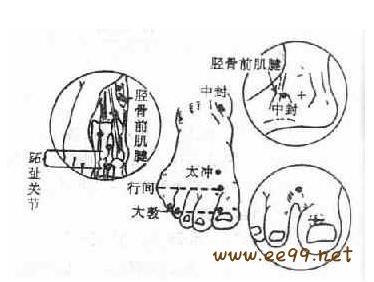 行间穴,足部穴位
