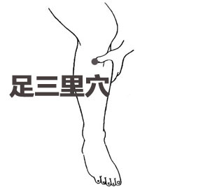 按足三里缓解肠胃不适