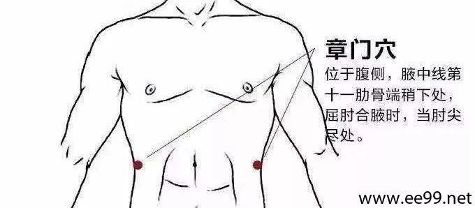 章门穴的准确位置图