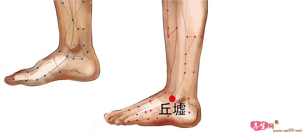 丘墟穴位置图